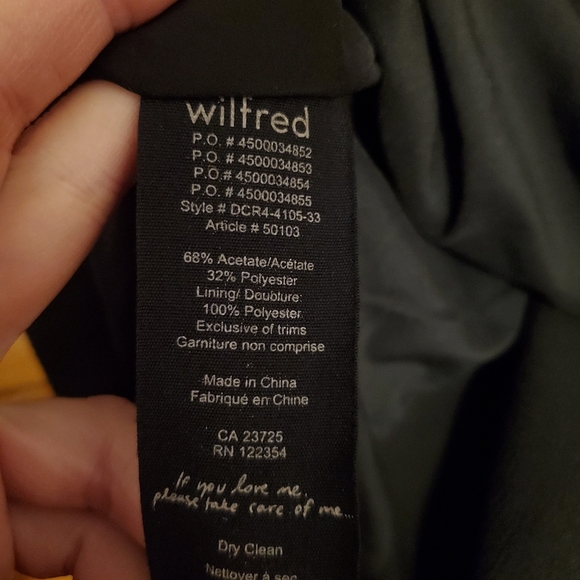 Aritzia Wilfred Mayet black jacket blazer. Size XS. Collar. - Picture 8 of 12